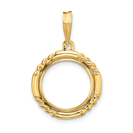 13 mm 14k Yellow Gold coin bezel for 13 mm Coin