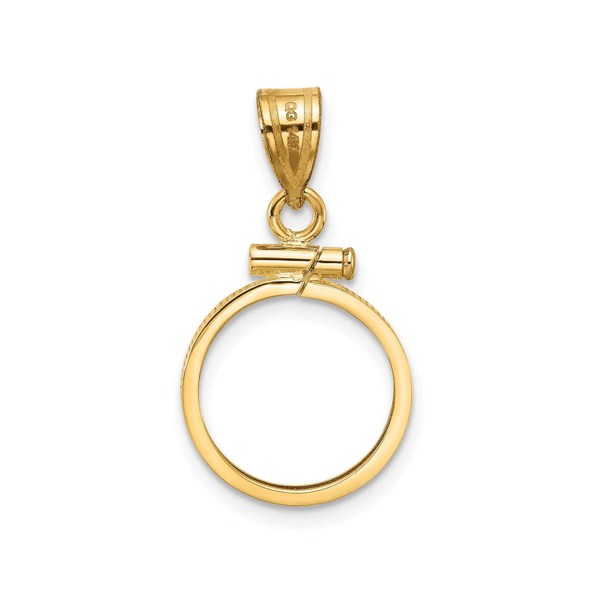 13 mm 14k Yellow Gold coin bezel for 13 mm Coin — additional image