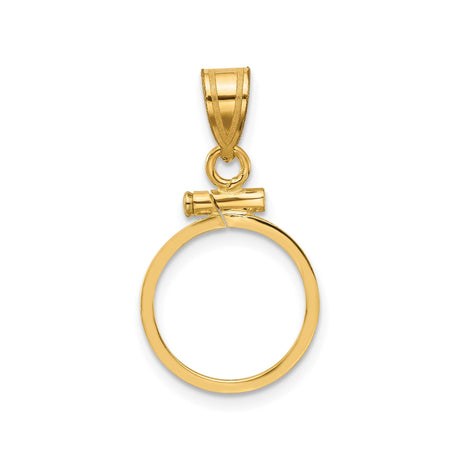 13 mm 14k Yellow Gold coin bezel for 13 mm Coin