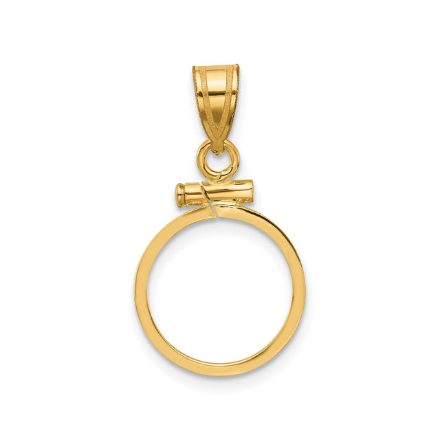 13 mm 14k Yellow Gold coin bezel for 13 mm Coin