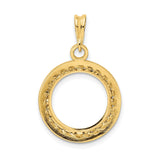 13 mm 14k Yellow Gold coin bezel for 13 mm Coin — additional image