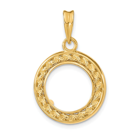 13 mm 14k Yellow Gold coin bezel for 13 mm Coin