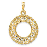 13 mm 14k Yellow Gold coin bezel for 13 mm Coin — additional image