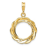 13 mm 14k Yellow Gold coin bezel for 13 mm Coin — additional image
