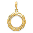 13 mm 14k Yellow Gold coin bezel for 13 mm Coin