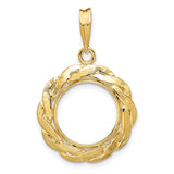 13 mm 14k Yellow Gold coin bezel for 13 mm Coin