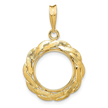 13 mm 14k Yellow Gold coin bezel for 13 mm Coin