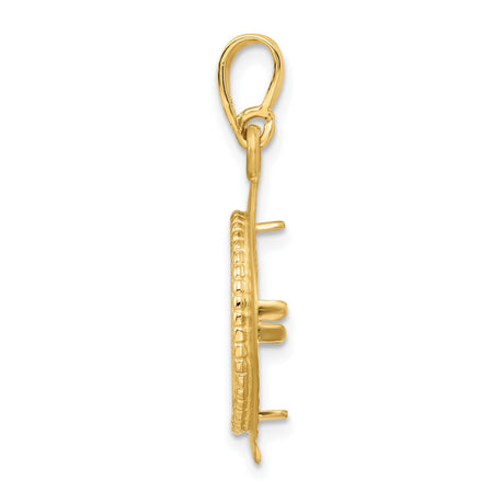 13 mm 14k Yellow Gold coin bezel for 13 mm Coin — alternate view