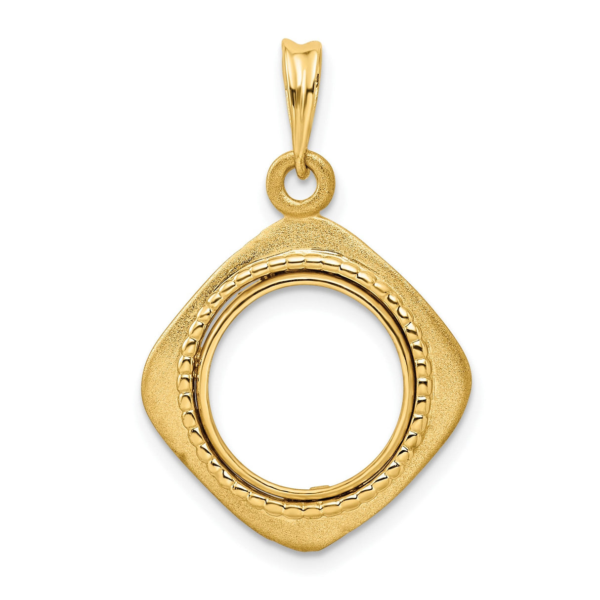 13 mm 14k Yellow Gold coin bezel for 13 mm Coin