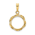 13 mm 14k Yellow Gold coin bezel for 13 mm Coin