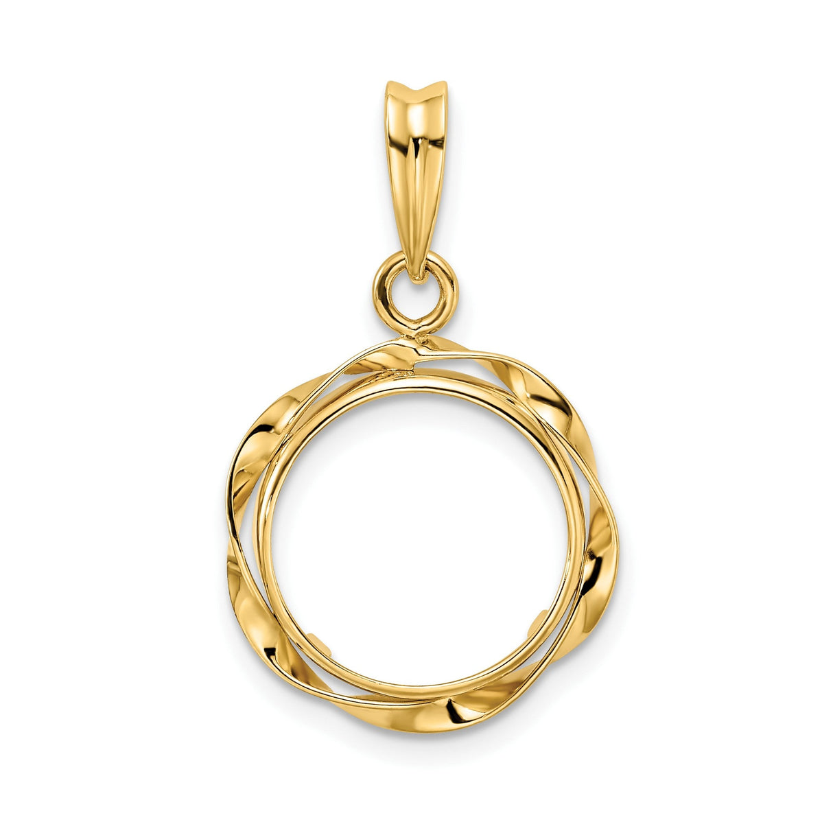 13 mm 14k Yellow Gold coin bezel for 13 mm Coin