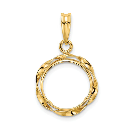 13 mm 14k Yellow Gold coin bezel for 13 mm Coin
