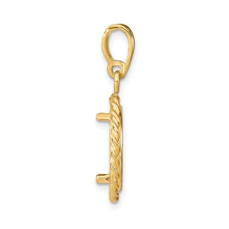 13 mm 14k Yellow Gold coin bezel for 13 mm Coin — alternate view