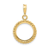 13 mm 14k Yellow Gold coin bezel for 13 mm Coin — additional image
