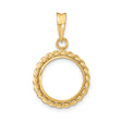 13 mm 14k Yellow Gold coin bezel for 13 mm Coin