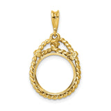 13 mm 14k Yellow Gold coin bezel for 13 mm Coin — additional image