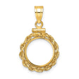 13 mm 14k Yellow Gold coin bezel for 13 mm Coin