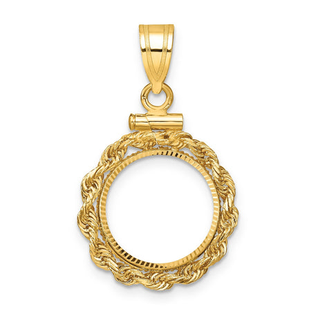 13 mm 14k Yellow Gold coin bezel for 13 mm Coin