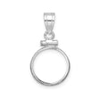 13 mm 14k White Gold coin bezel for 13 mm Coin