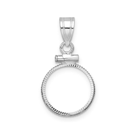 13 mm 14k White Gold coin bezel for 13 mm Coin