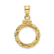 13 mm 14k Yellow Gold coin bezel for 13 mm Coin