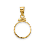 13 mm 14k Yellow Gold coin bezel for 13 mm Coin