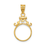 13 mm 14k Yellow Gold coin bezel for 13 mm Coin — additional image