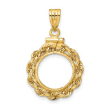 13 mm 14k Yellow Gold coin bezel for 13 mm Coin — additional image