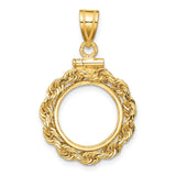 13 mm 14k Yellow Gold coin bezel for 13 mm Coin