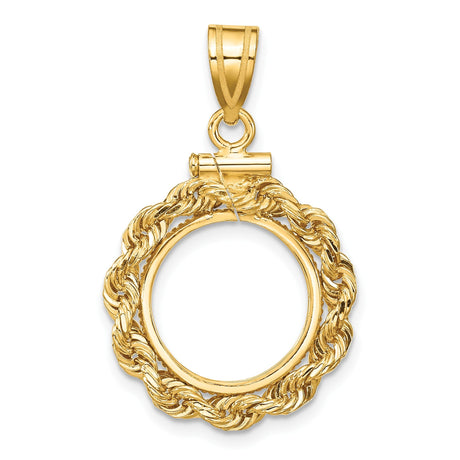 13 mm 14k Yellow Gold coin bezel for 13 mm Coin