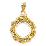 13 mm 14k Yellow Gold coin bezel for 13 mm Coin — additional image