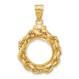 13 mm 14k Yellow Gold coin bezel for 13 mm Coin — additional image