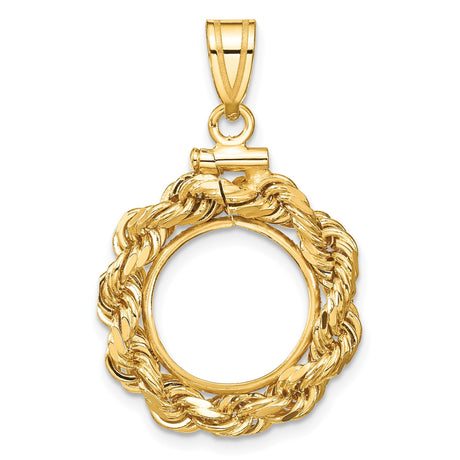 13 mm 14k Yellow Gold coin bezel for 13 mm Coin