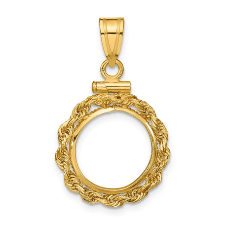13 mm 14k Yellow Gold coin bezel for 13 mm Coin