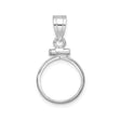 13 mm 14k White Gold coin bezel for 13 mm Coin