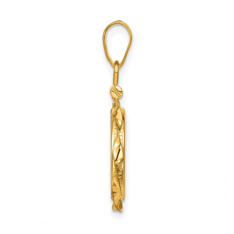 13 mm 14k Yellow Gold coin bezel for 13 mm Coin — alternate view