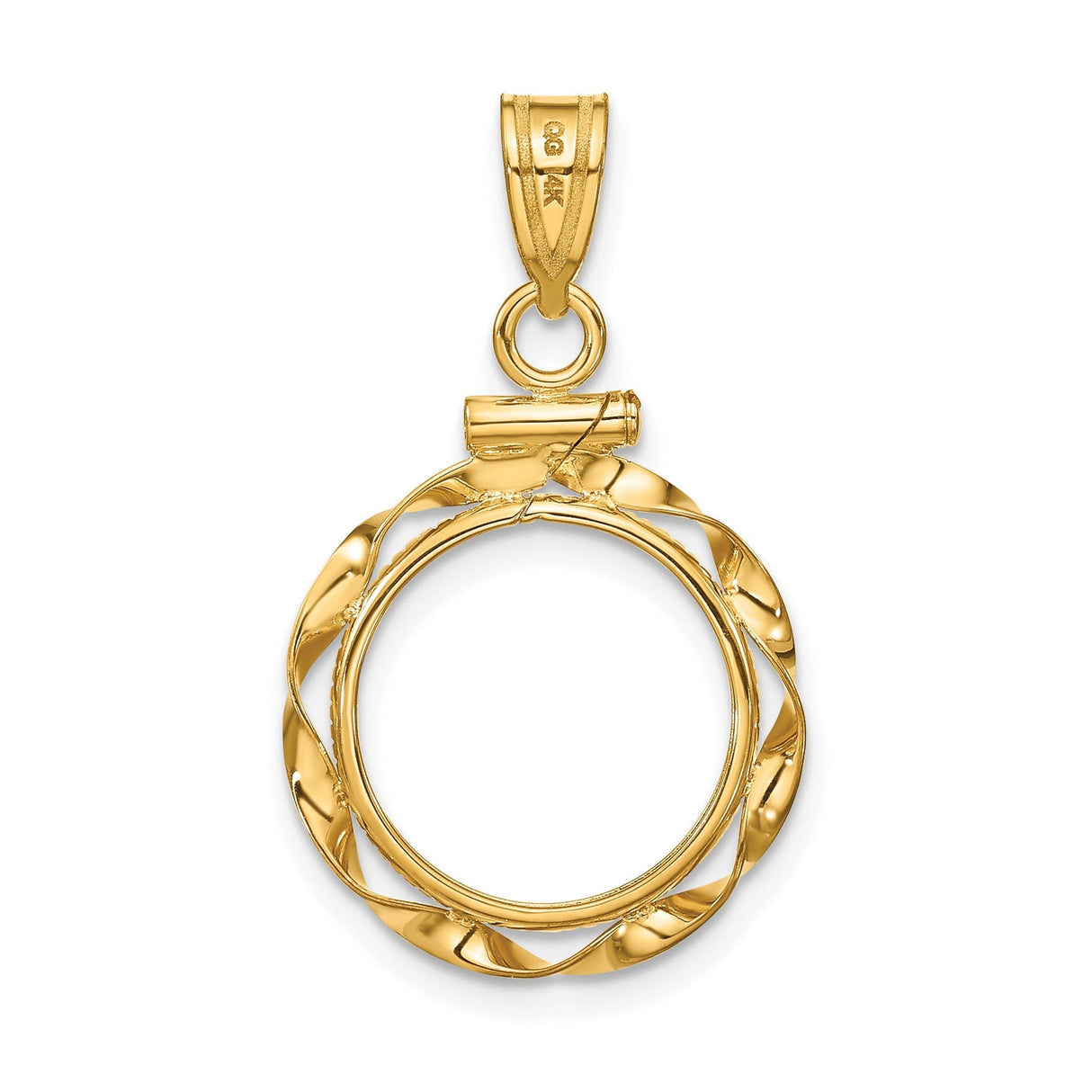 13 mm 14k Yellow Gold coin bezel for 13 mm Coin — additional image
