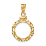 13 mm 14k Yellow Gold coin bezel for 13 mm Coin — additional image