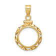 13 mm 14k Yellow Gold coin bezel for 13 mm Coin