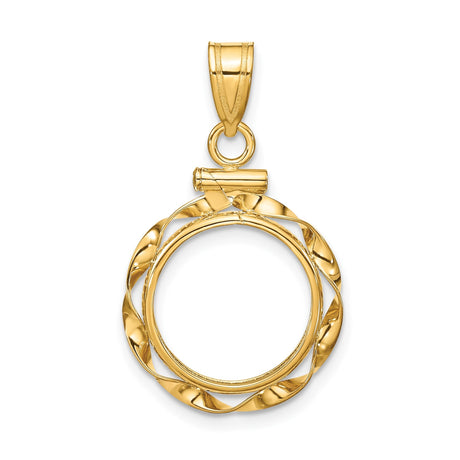 13 mm 14k Yellow Gold coin bezel for 13 mm Coin