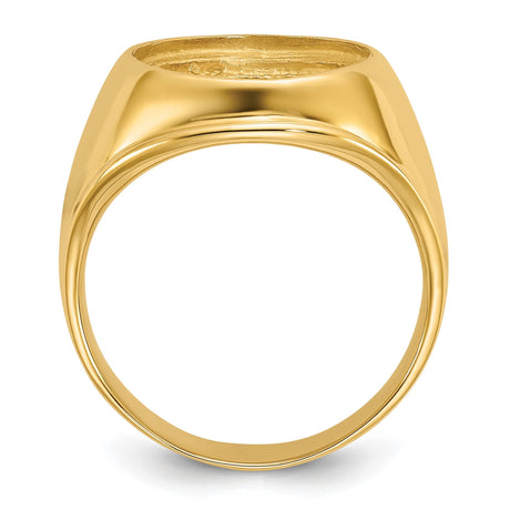 13 mm 14k Yellow Gold coin bezel for 13 mm Coin — alternate view