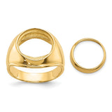13 mm 14k Yellow Gold coin bezel for 13 mm Coin