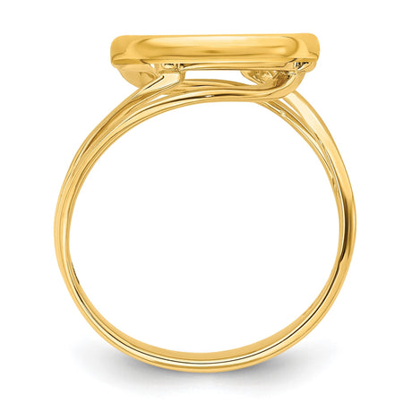 13 mm 14k Yellow Gold coin bezel for 13 mm Coin — alternate view