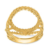 13 mm 14k Yellow Gold coin bezel for 13 mm Coin — additional image