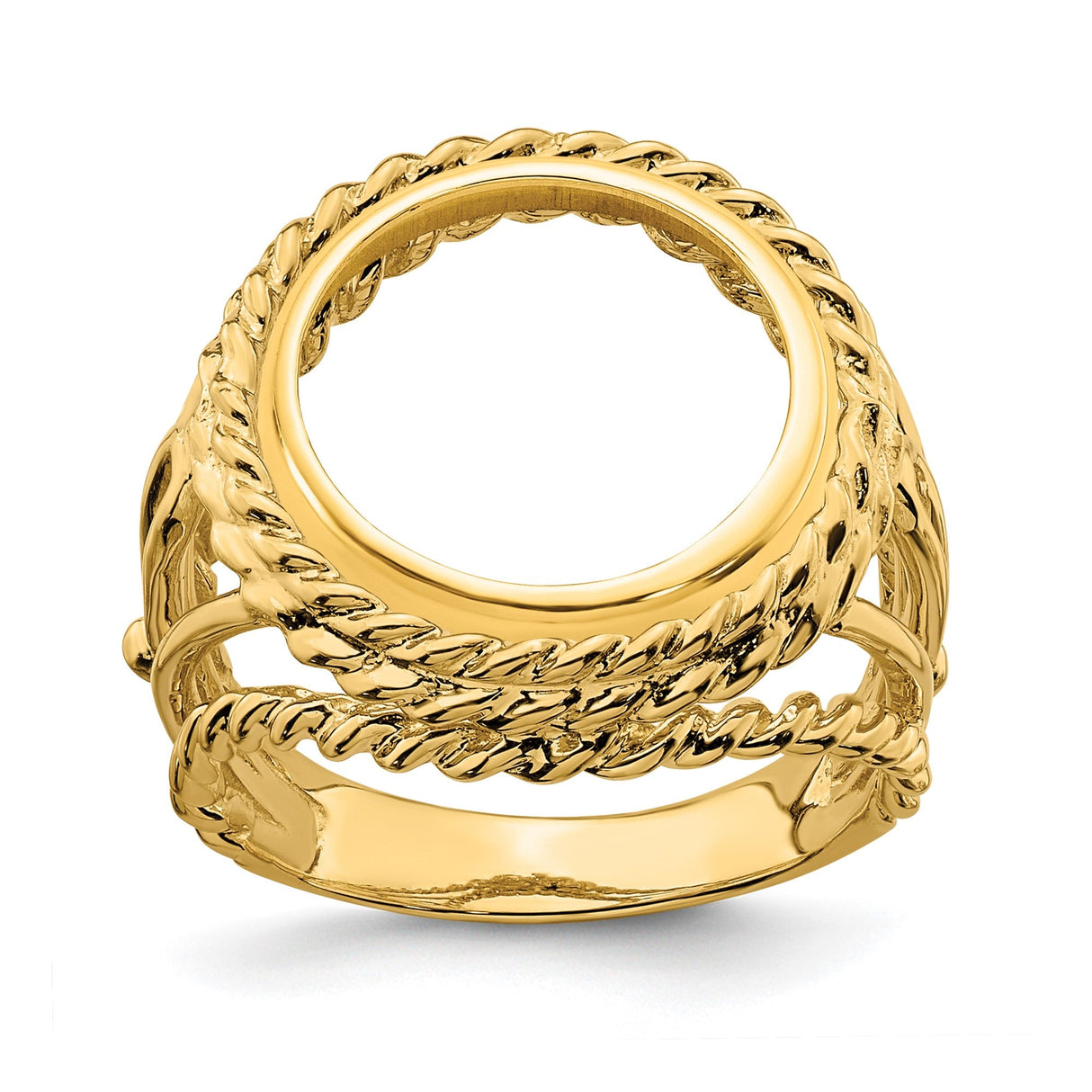 13 mm 14k Yellow Gold coin bezel for 13 mm Coin — additional image