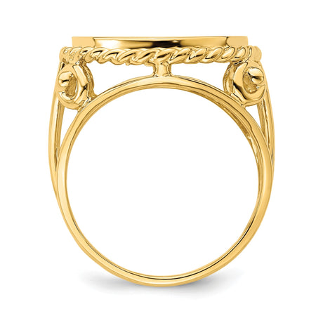 13 mm 14k Yellow Gold coin bezel for 13 mm Coin — alternate view