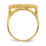 13 mm 14k Yellow Gold coin bezel for 13 mm Coin — alternate view