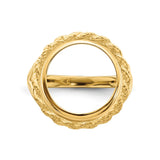 13 mm 14k Yellow Gold coin bezel for 13 mm Coin — additional image