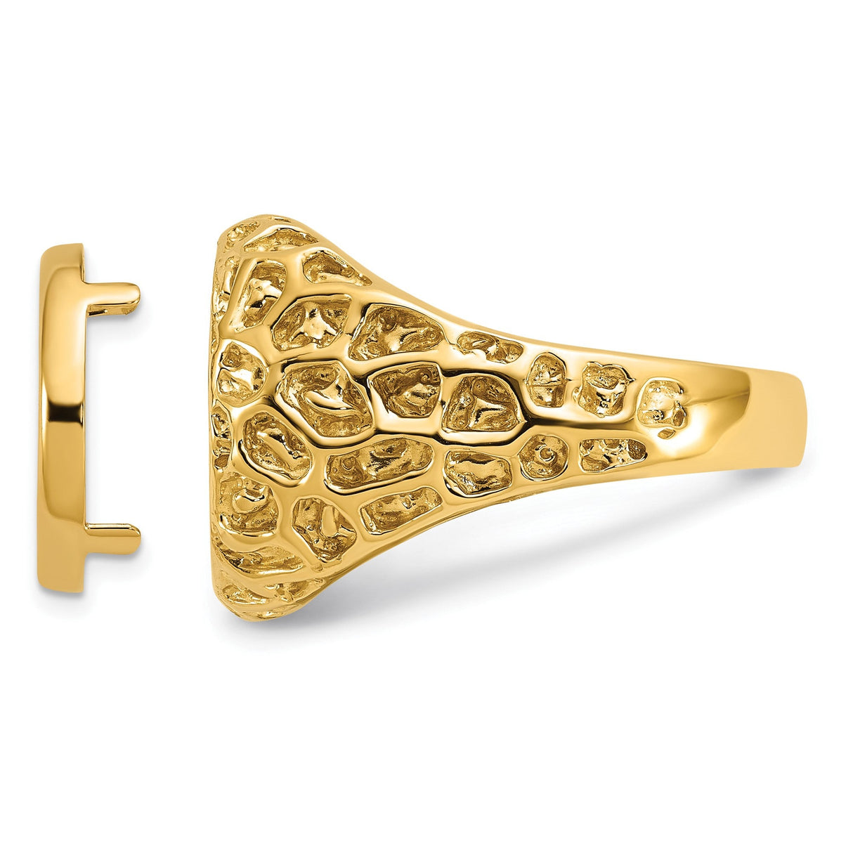13 mm 14k Yellow Gold coin bezel for 13 mm Coin — additional image