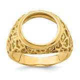 13 mm 14k Yellow Gold coin bezel for 13 mm Coin — additional image